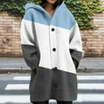 thumbnail image 1 of Sakmal Striped Womens Hoodies Cotton Button Blue Long Sweatshirts Loose Fit Hoodies for Women, 1 of 5
