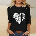 thumbnail image 1 of Sakmal Summer Tops for Women 2024 3/4 Sleeve Black Graphic Crucifix Crew Neck Pullover Plus Size Ladies Shirts, 1 of 3