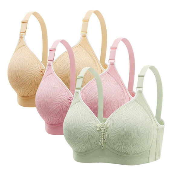 Sakmal Support Bras for Women Lace Nursing Comfortable Bralette Soft Womens T-Shirt Bras 3X