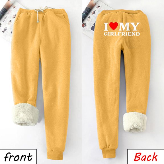 Sakmal Lightweight Sweatpants Women Fleece Lined Plus Size Joggers Pants Elastic Waist Solid 30" Inseam Yellow Joggers for Women L