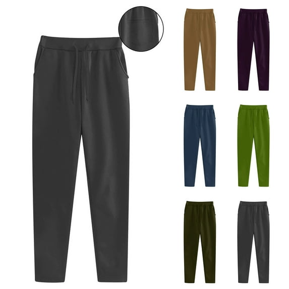 Sakmal Sweatpants Women High Waisted Wide Leg Boyfriend Pants Solid Running Green Spring Sweatpants Women L