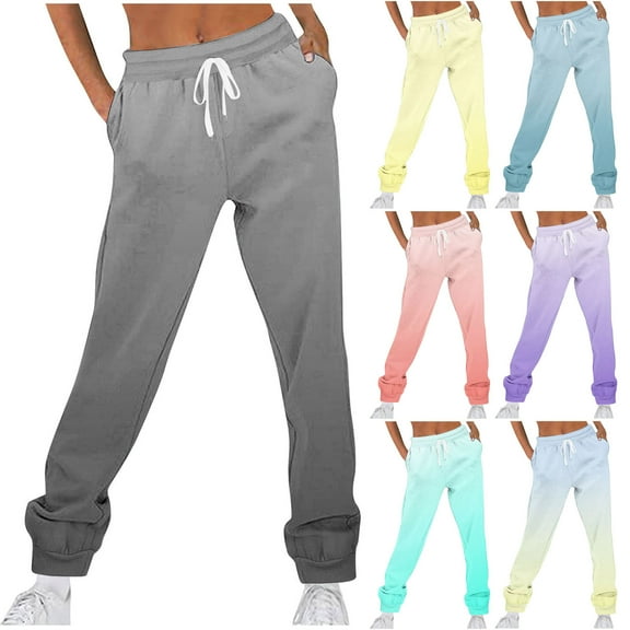 Sakmal Drawstring Sweatpants for Women Plus Size Joggers Pants Graphic Elastic Waist Athletic Jogger Pants for Women S