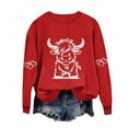 thumbnail image 1 of Sakmal Sweatshirts Women Lightweight Red Cute Sweatshirts Cartoon Soft Long Sleeve Shirts, 1 of 5