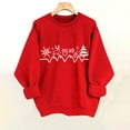 thumbnail image 1 of Sakmal Sweatshirts for Women Christmas Crew Neck Red Tops Graphic Workout Sweatshirt for Women, 1 of 5