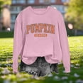 thumbnail image 1 of Sakmal Sweatshirts for Women Pumpkin Season Pink Pullover Sweatshirts Loose Fit Fall Fashion Tops, 1 of 5