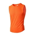 thumbnail image 1 of Sakmal Tank Tops Men Under $5 Orange Crew Neck Orange Camisole Fast-Drying Muscle Solid Workout Mens Sleeveless Shirts, 1 of 8