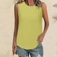 thumbnail image 1 of Sakmal Tank Tops for Women Plus Size Green Crew Neck Solid Tunic Lightweight Tank Tops Casual, 1 of 8