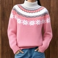 thumbnail image 1 of Sakmal Teacher Sweaters Women Pullover Oversized Pink Tops High Neck Long Sleeve Graphic Trendy Sweaters for Women, 1 of 6