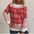 thumbnail image 1 of Sakmal Teacher Sweaters Women White Pullover Christmas Tops Long Sleeve Snowflakes Crew Neck Trendy Sweaters for Women, 1 of 6
