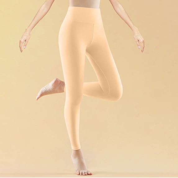 Sakmal Thermal Fleece Lined Tights Women Footless Skin Colored Leggings Winter Womens Tight