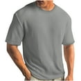 thumbnail image 1 of Sakmal Men'S & Big Men'S Short Sleeve Gray Crew Neck T-Shirt Ribbed Comfort Tops for Value Pack, 1 of 5