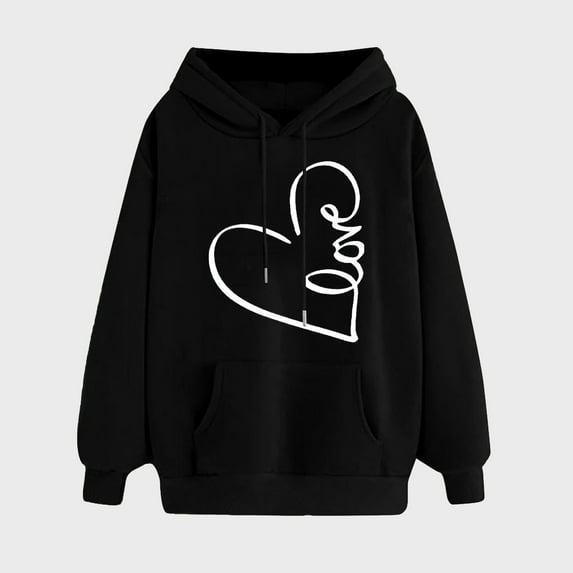 Sakmal Tops for Women Trendy Black Long Sleeve Pullover Crew Neck Floral Sweatshirts T Shirts for Women