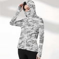 thumbnail image 1 of Sakmal Track Jackets Women Sun Protection Plus Size Gray Jacket Cropped Lightweight Camo Coats for Women, 1 of 7