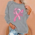 thumbnail image 1 of Sakmal Trendy Sweatshirts for Women Graphic Gray Breast Cancer Awareness Sweatshirts Casual Fall Clothes 2025, 1 of 6