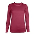 thumbnail image 1 of Sakmal Trendy Tops for Women 2024 Long Sleeve Red Crew Neck Solid T-Shirts Womens Shirts Under $5, 1 of 4