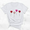 thumbnail image 1 of Sakmal Trendy Tops for Women 2024 White Short Sleeve Love Heart Crew Neck T-Shirts Ladies Shirts and Tops, 1 of 4