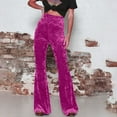 thumbnail image 1 of Sakmal Trendy Women's Pants Pleated Flare Leg Work High Waisted Solid Pink Pants with Pockets, 1 of 9