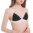 thumbnail image 1 of Sakmal Triangle Women's Bras Lace Smoothing Bralette No Underwire Black Stretch Ladies Bras M, 1 of 8