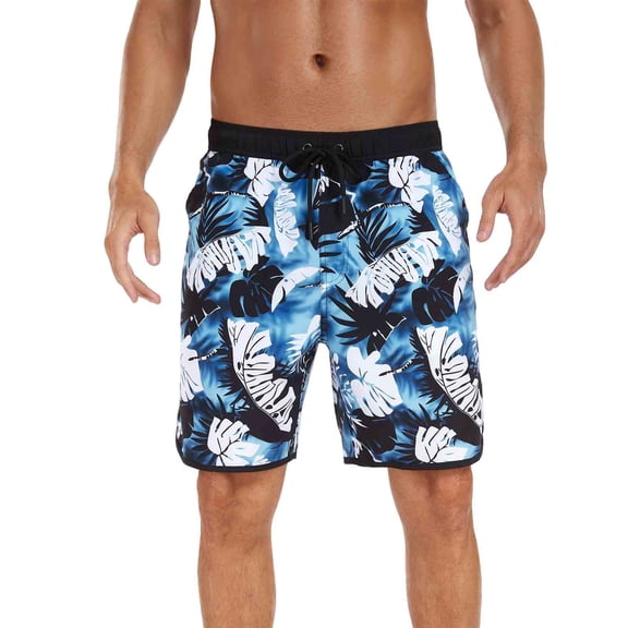 Sakmal Tropical Shorts Men Bermuda Board Casual Blue Lightweight Hawaiian 7 Inch Mens Shorts 3XL