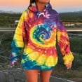 thumbnail image 1 of Sakmal Tunic Hoodies Women Fall Red Tops Tie Dye Fashion Hoodies for Women, 1 of 5