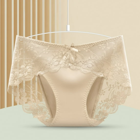 Sakmal Underwear Women Plus Size Briefs Cotton Panties Comfort Yellow Womens Panties L