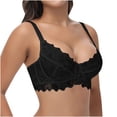 thumbnail image 1 of Sakmal Underwire Bras for Women Lace Black No Underwire Full Coverage Molded Cup Bras for Women L, 1 of 8