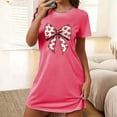 thumbnail image 1 of Sakmal Valentines Moo Moos for Women Nightgowns Love Short Sleeve Plus Size Lightweight Nightshirt Heart Print Short Womens Nightgown M, 1 of 5
