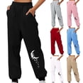 thumbnail image 1 of Sakmal Black Sweatpants for Women Plus Size Joggers Pants Workout Graphic Stretchy Joggers for Women L, 1 of 5
