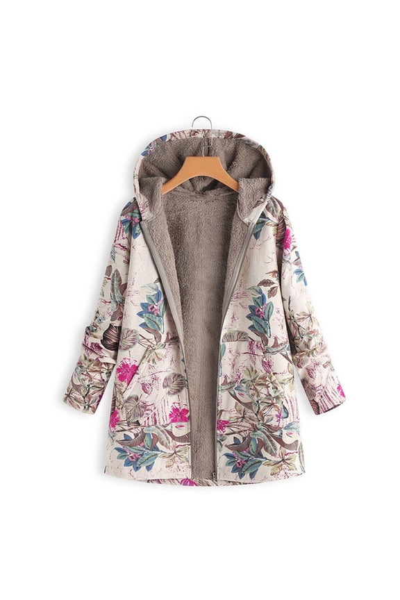 Vintage Womens Jackets White Zip Up Fleece Jacket Graphic Lightweight Long Coats for Women