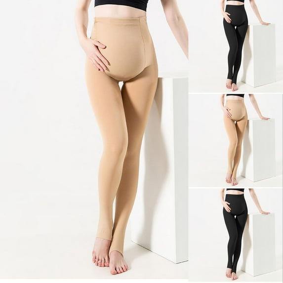 Sakmal Warm Fleece Lined Tights for Women Nude Plus Size Maternity Pantyhose High Waisted Ladies Tight