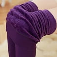 thumbnail image 1 of Sakmal Warm Fleece Lined Tights for Women Purple Pantyhose Winter Tight for Women, 1 of 6