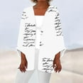 thumbnail image 1 of Sakmal White Coats for Women Plus Size Long Sleeve Sleeve Casual Lightweight Cardigan Flowy Graphic Loose Fit Womens Jackets Trendy, 1 of 5