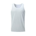 thumbnail image 1 of Sakmal White Tank Tops for Men White Crew Neck Lightweight Stringer Camisole Muscle Gradient Breathable Mens Sleeveless Tee Shirts, 1 of 5