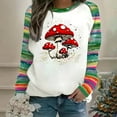thumbnail image 1 of Sakmal White Women Christmas Sweatshirts Crew Neck Tops Holiday Graphic Sweatshirt for Women, 1 of 5