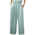thumbnail image 1 of Sakmal Wide Leg Sleep Pants Women Cotton Plus Size Loungewear Cozy Green Womens Sleep Pants L, 1 of 5