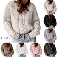 thumbnail image 1 of Sakmal Winter Sweaters for Women Pullover Long Sleeve Plus Size Lightweight Tops Crew Neck Casual Brown Sweaters for Women, 1 of 6