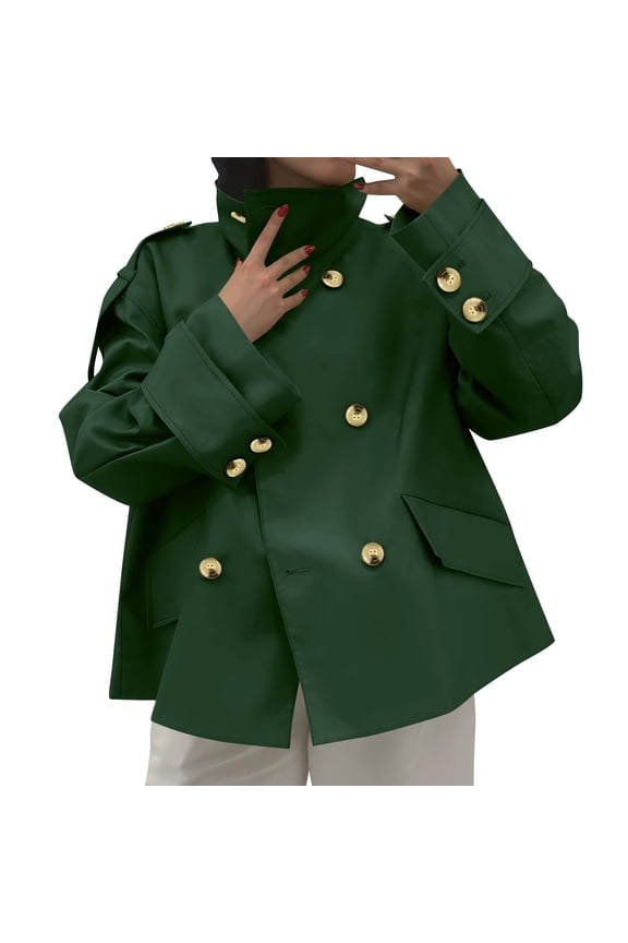 Women Barn Jacket Green Jacket Streetwear Women's Clothing XXL