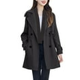 thumbnail image 1 of Sakmal Women'S Coats Under $10 Casual Black Long Sleeve Solid with Hoods with Pockets Lightweight Trench Womens Jackets and Coat, 1 of 3