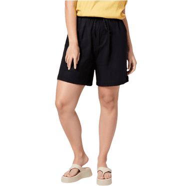 Sakmal Women Shorts Black Bermuda Knee Length Jeans 10" Plus Size High Waisted Shorts with Pockets