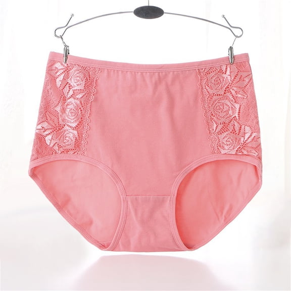 Sakmal Women Underwear Briefs Seamless Cotton Panties Stretch Red Ladies Panties XL