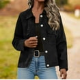 thumbnail image 1 of Sakmal Women's Barn Jacket Black Suede Plus Size Coat Winter Jackets for Women XXL, 1 of 8