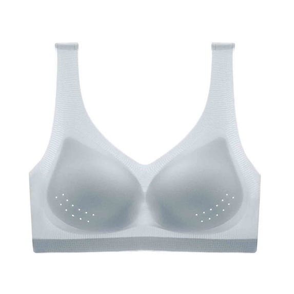 Sakmal Women's Bras Bralette Smoothing Plus Size Gray Lightly Lined T-Shirt Bras for Women 3X