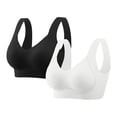 thumbnail image 1 of Sakmal Women's Bras Push Up Lift Bralette Lightly Lined 2-Pack White Bras for Women L, 1 of 9