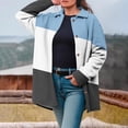thumbnail image 1 of Sakmal Womens Barn Jacket with Collar Flannel Blue Fleece Coat Fashion Women Jackets Fall M, 1 of 7