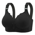 thumbnail image 1 of Sakmal Womens Bra Black Full-Coverage Adjustable Straps Lace Wireless Bra Bra for Ladies, 1 of 6