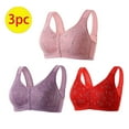 thumbnail image 1 of Sakmal Womens Bras Plus Size Pink Full Figure 3 Pack Plus Size Wireless Bra Plus Size Bra, 1 of 5