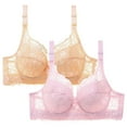 thumbnail image 1 of Sakmal Womens Bras Underwire Plus Size Lift Beige 2-Pack Comfortable Bras for Ladies 34B, 1 of 4