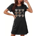 thumbnail image 1 of Sakmal Womens Moomoo Nightgowns Soft Plus Size Black Short Sleep Dress Short Sleeve Print Nightgowns for Women, 1 of 6