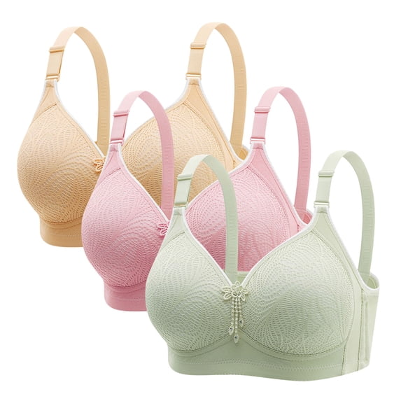 Sakmal Womens Nursing Bras Bralette Lift Wireless Lace Scoop Ladies T-Shirt Bras L