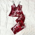 thumbnail image 1 of Sakmal Womens Pajamas Sets Clearance Under $10 Red Sleeveless Floral Sexy Loungewear Topsfor Women, 1 of 5